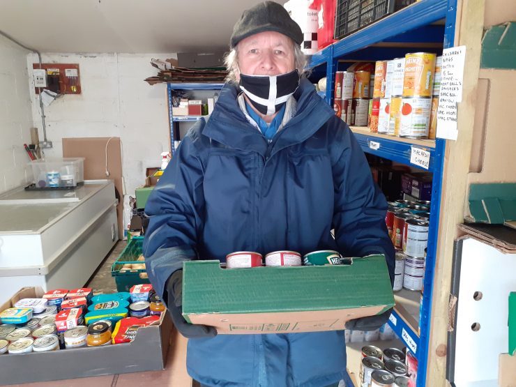 Cross of St Piran Nominee Nigel Owen at Foodbank