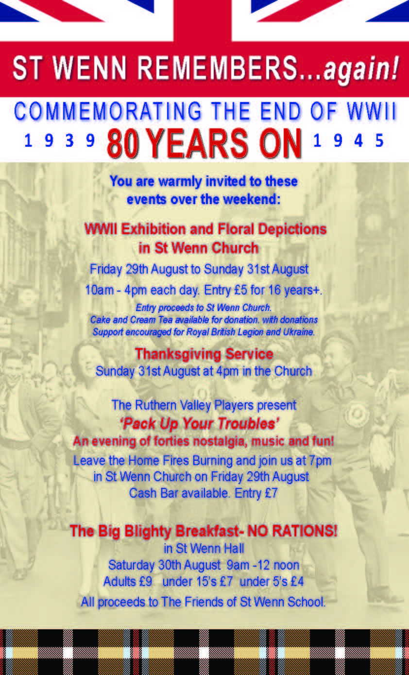 Image shows information about events going on for WW2 commemorations.