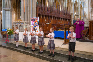 Children dancing.