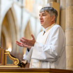 Bishop Hugh in the catherdal.