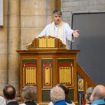 Bishop Hugh in the cathedral.