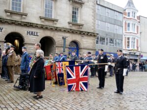 People in Truro Marking Remembrance Sunday