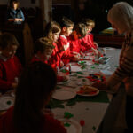 Children doing Advent crafts