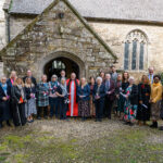 Bishop David with all the recipients of the Cross of St Piran.