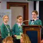 Children speaking from the pulpit.