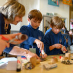 Children taking part in a workshop.