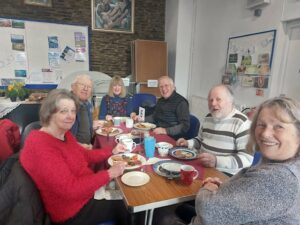 People sat round a table