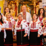 People stood in group in the church